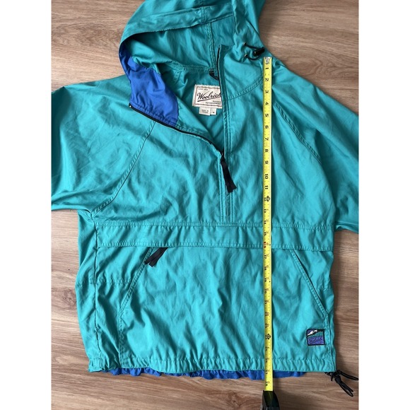 Woolrich Green Pullover Windbreaker Hooded Jacket Womens Sz Med - Picture 6 of 9